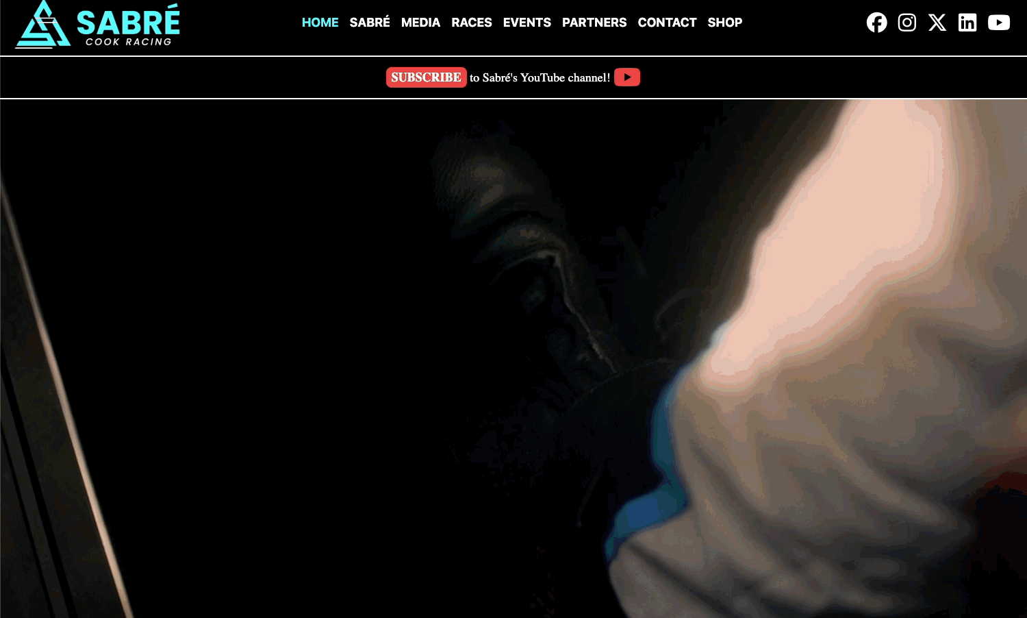 Sabré Cook Racing Website Preview